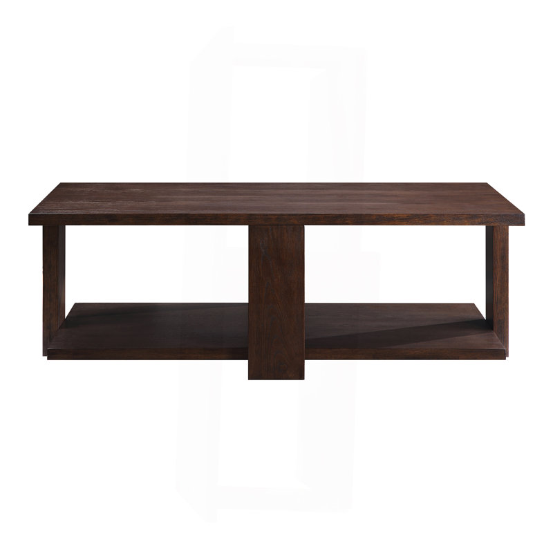 Table basse en noyer avec pieds droits