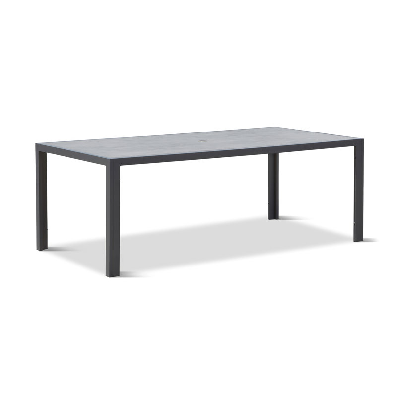 Staple Outdoor Dining Table, White, Concrete
