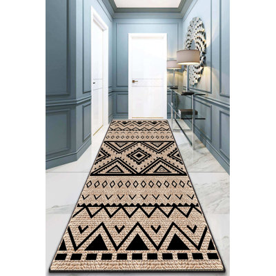 Tapis lavable à la machine de qualité supérieure, 100% polyester, 3,9 x 5,9 pi, hauteur des poils de 0,4 po | Base antibactérienne, antidérapante, à pois durable | Facile d'entretien, idéal pour le salon, la chambre à coucher et l'aire de jeux pour enfants