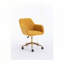 Chaise de bureau rotative à hauteur ajustable 360 ° avec pieds en métal doré et roue universelle pour l'intérieur-137326001