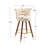 Swivel Bar Stools With Backrest Footrest ,With A Fixed Height Of 360 Degrees