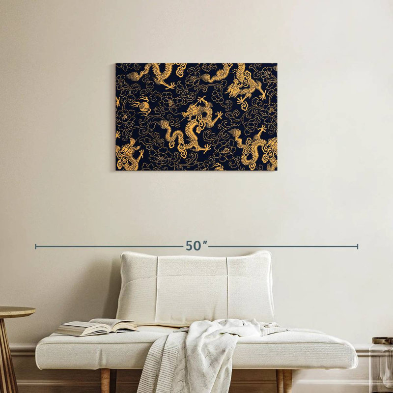 Kerner Oriental Dragons Pattern, 20" H x 30" W