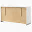 Commode 6 tiroirs blanche ultrabrillante