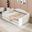 Lit de jour simple capitonné avec couchette simple et ports de charge intégrés-826751189