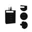 Commode 4 tiroirs Cassville Wengue noir