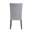 Ensemble de 2 chaises d'appoint en lin gris et chêne gris