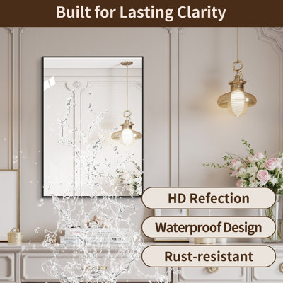 Aluminum Framed Bathroom Mirror
