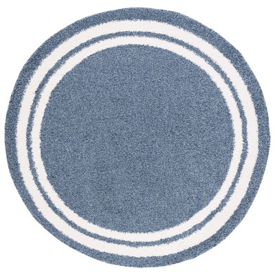 Calico Shag Performance Ivory/Blue Rug