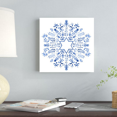 Indigo Hanoukka III par Victoria Borges - impression sur toile tendue
