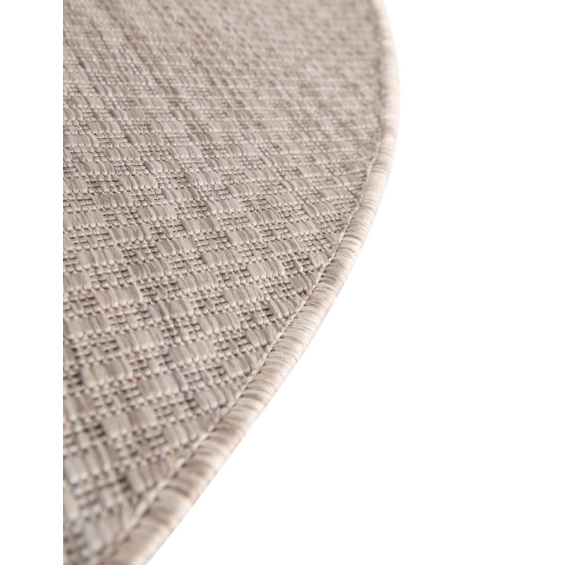 Tapis intérieur / extérieur beige Bembry, Demi-cercle 2 pi 2 po x 3 pi 7 po