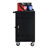 Tablet Laptop 32-Bit-Plastic Device Basket Device For Mobile Charging Trolley- Includes Cable Management Dividers, Cable Clips, Storage Compartment, And Removable Doors (Black)