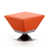 Orange/Polished Chrome Faux Leather selected