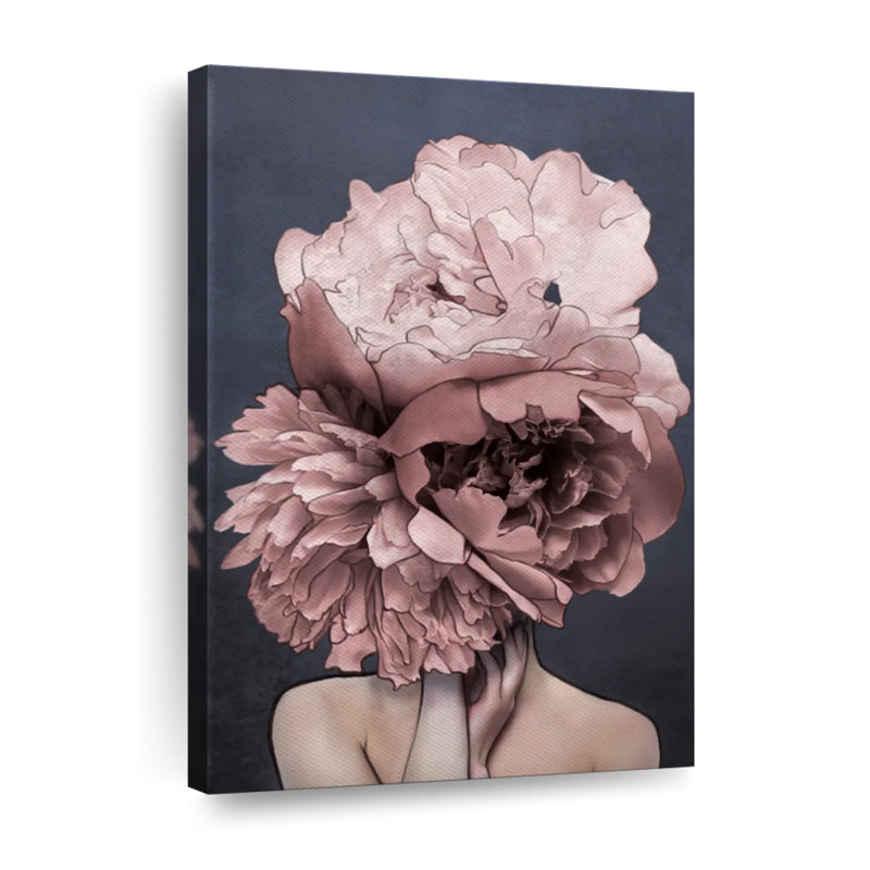 «Lady Peony» sur toile, H 24 po x l 16 po x P 1,25 po