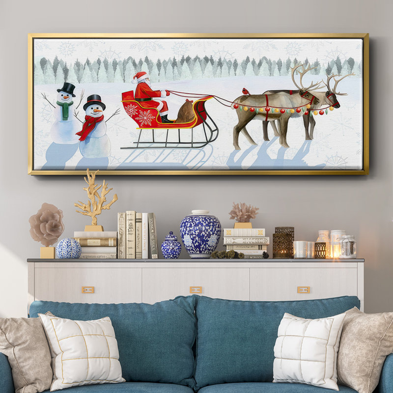 Santa's Snowmen Collection D-, toile encadrée, H 24 po x l 60 po