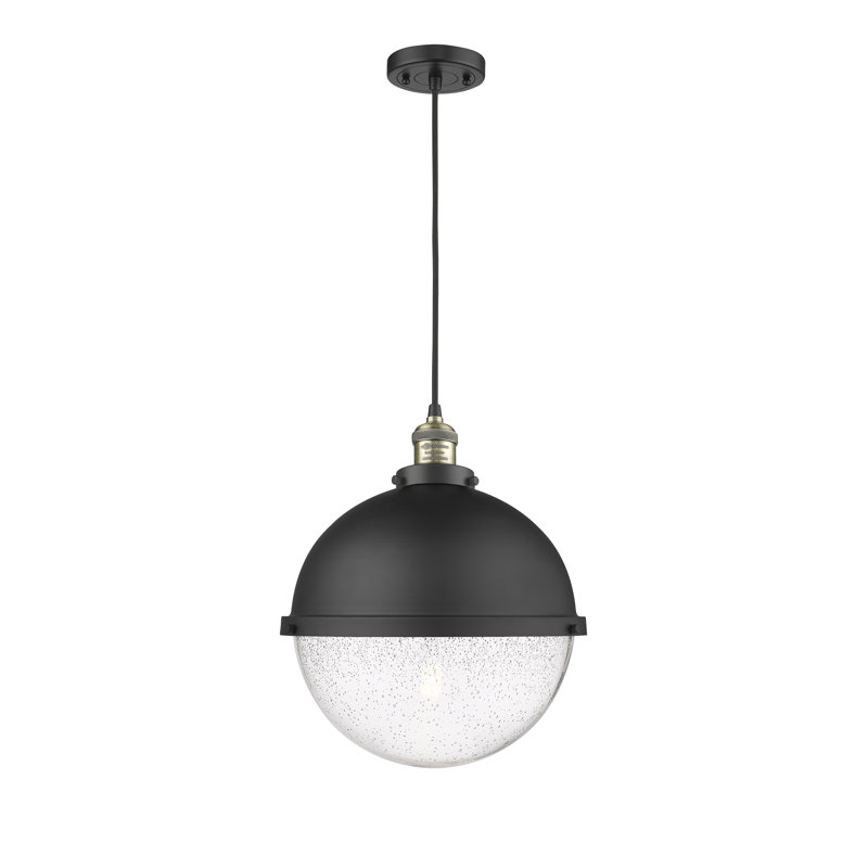 Luminaire suspendu en forme de globe à 1 lumière Amande, H 136,38 po x l 12,88 po x P 12,88 po, Ampoule non incluse