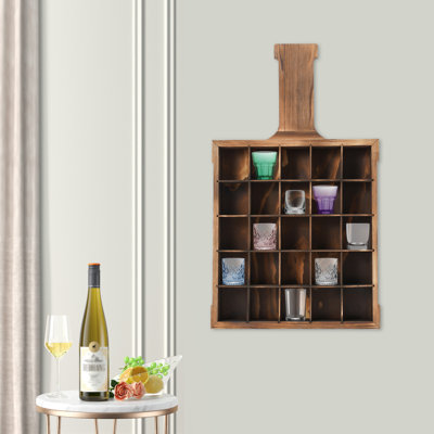 Présentoir à vin en verre