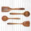 4-Piece Premium Teak Wood Spatula Set