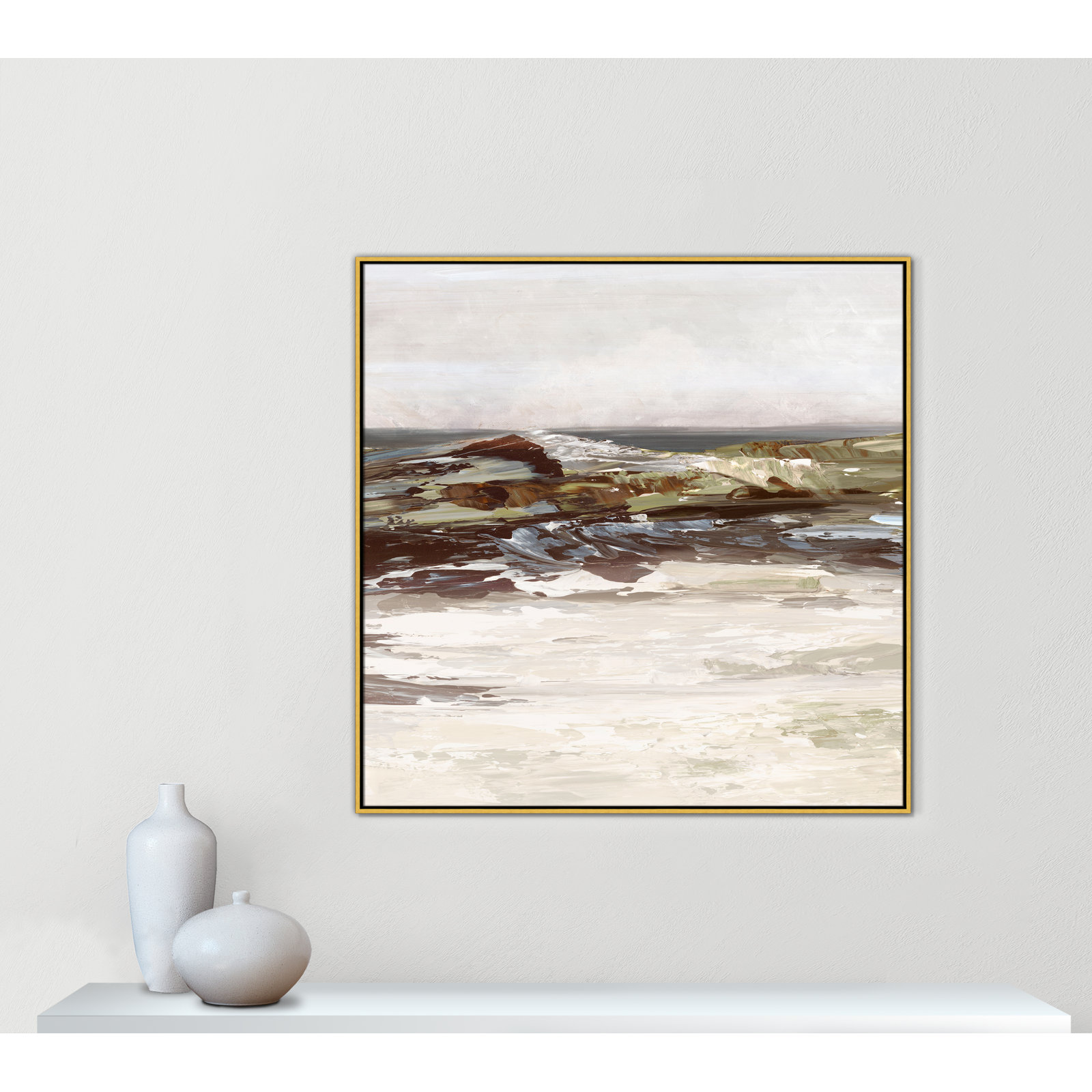 Stoney Peak Print by , 46.5" H x 46.5" W, Gold