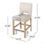 Ensemble de 2 tabourets de comptoir 27 pouces, tissu