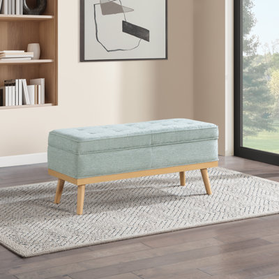 Boyu Polyester Blend Upholstered Storage Bench