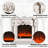 Solid Wood Electric Fireplace with Realistic Flame