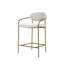 Tabouret de comptoir rembourré Genie, gris perle