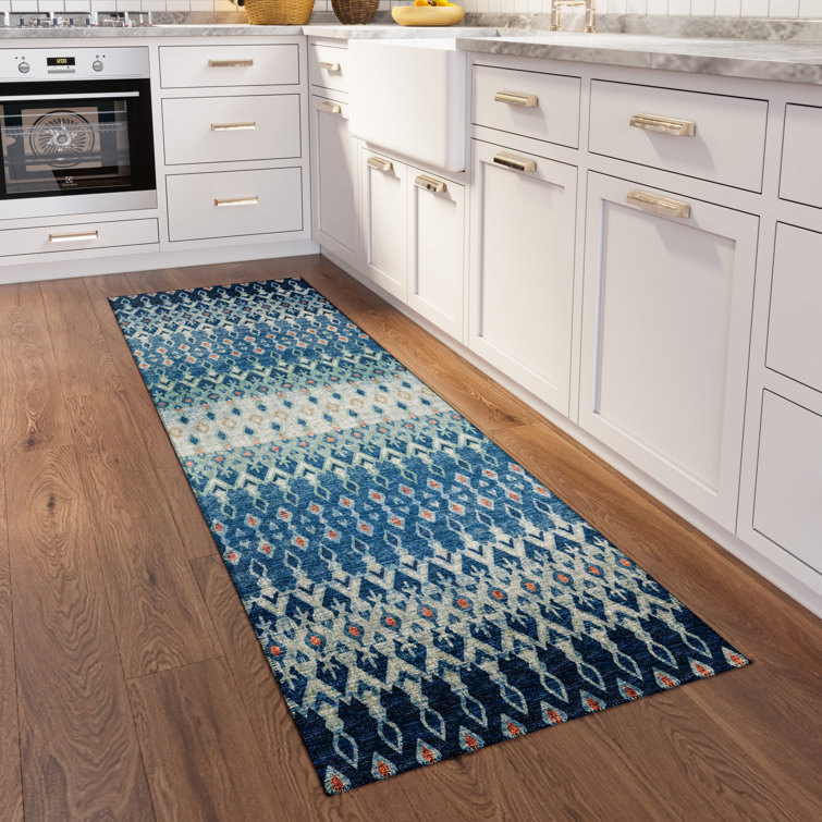 Abheer Chenille Washable Ikat Rug