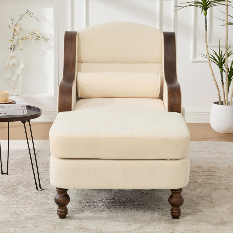 Oversized Chenille Recliner, Beige