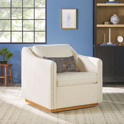 Fauteuil pivotant rembourré Modern Farmhouse