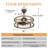 Colp 18'' Classic Farmhouse Caged Ceiling Fan with Lights, Rustic Bladeless Fandelier Reversible Ceiling Fan