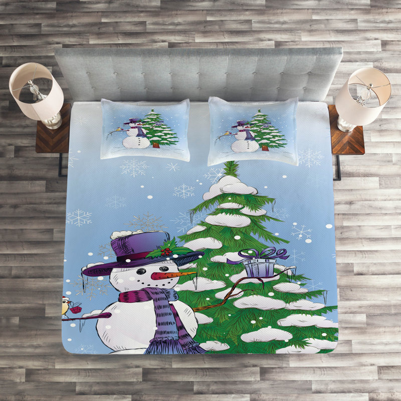 Coverlet, King Coverlet + 2 Shams, Green/Purple