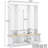 Hall Tree With Bench, APP-Controlled LED Coat Rack With 3 Cabinets & 9 Hooks, Wood, Modern Farmhouse, Mudroom-1610020111