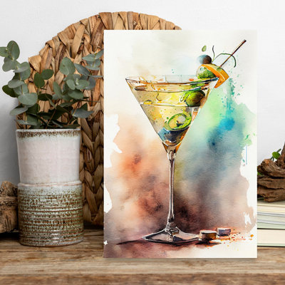 Vibrant Martini, peinture d'art mural contemporain