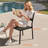 8 - Person Aluminum Patio Dining Set With Umbrella Hole And Armed And Armless Chairs-1976261974