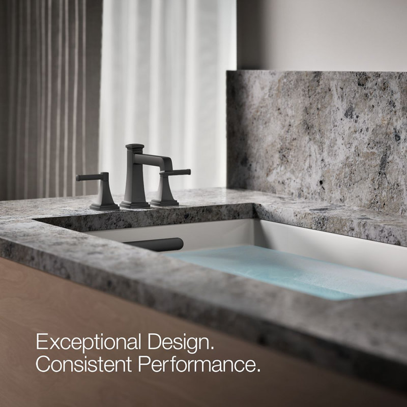 Riff Bath Faucet Trim With Diverter Spout, Matte Black