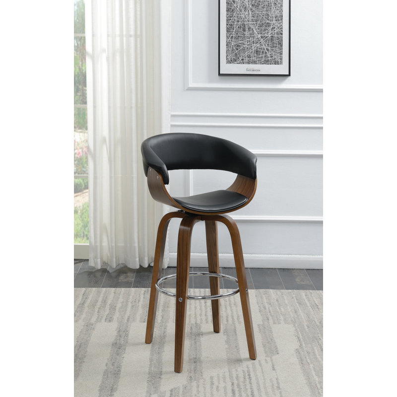 Tabouret de bar pivotant 29,5 po Oona, Noir