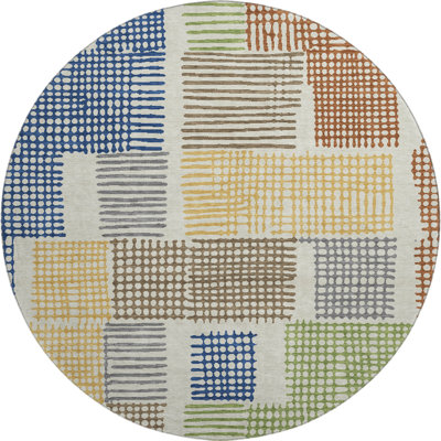 Premium Machine Washable Pinkston Geometric Rug
