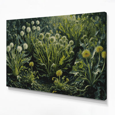 Vegetables Cats Ear Green Canvas Wall Art