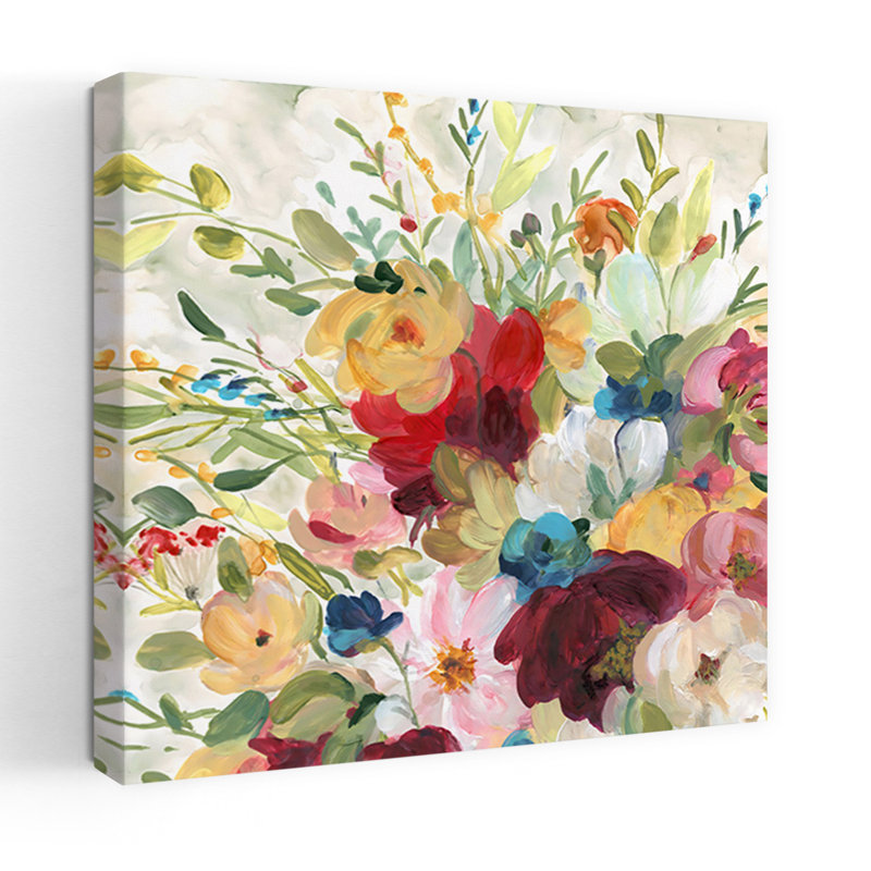 Art mural de jardin contemporain abstrait coloré, H 32 po x l 32 po