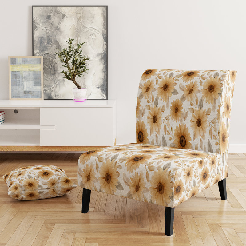 Fauteuil de chambre Floral, Pantoufle sans accoudoirs