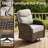 All-Weather Outdoor Porch Sofa Conversation Set With Split-Type Fire Pit Table & Swivel Chairs-1487443588