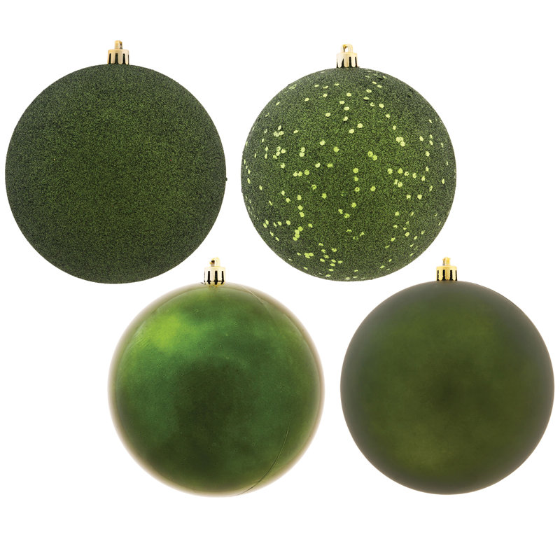 Décoration de boule décorative des Fêtes, Vert mousse, H 10 po x l 10 po x P 10 po