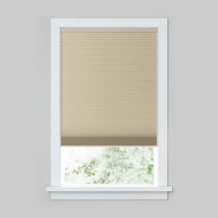 LEVOLOR Custom Cordless Light Filtering Cellular Shade, Designer Colors in Mink