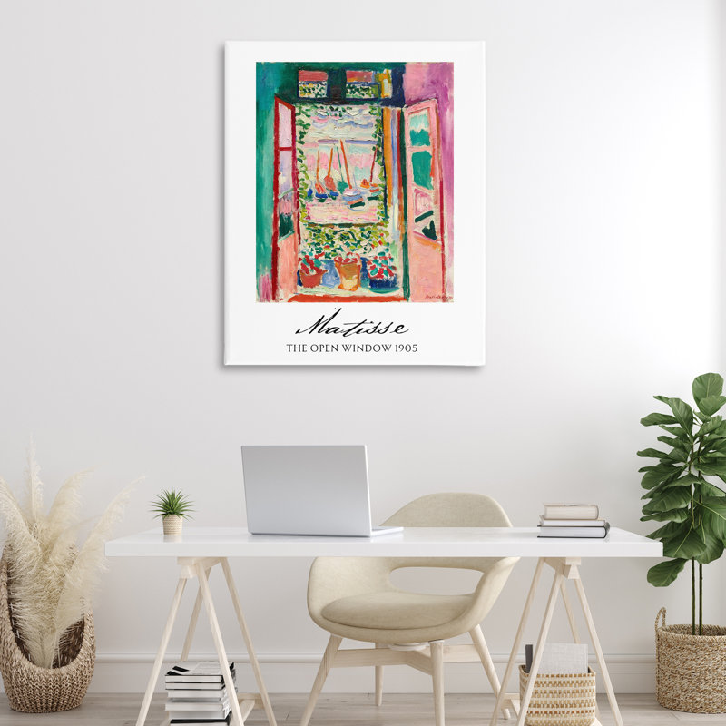 La toile Matisse The Open Window, design par Vintage Hustle, H 48 po x l 36 po