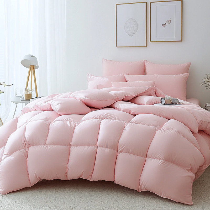 Courtepointe en duvet rose