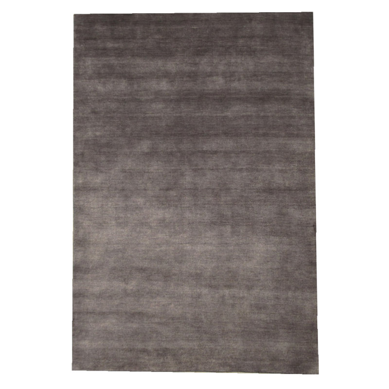 Tapis gris en soie 6X9