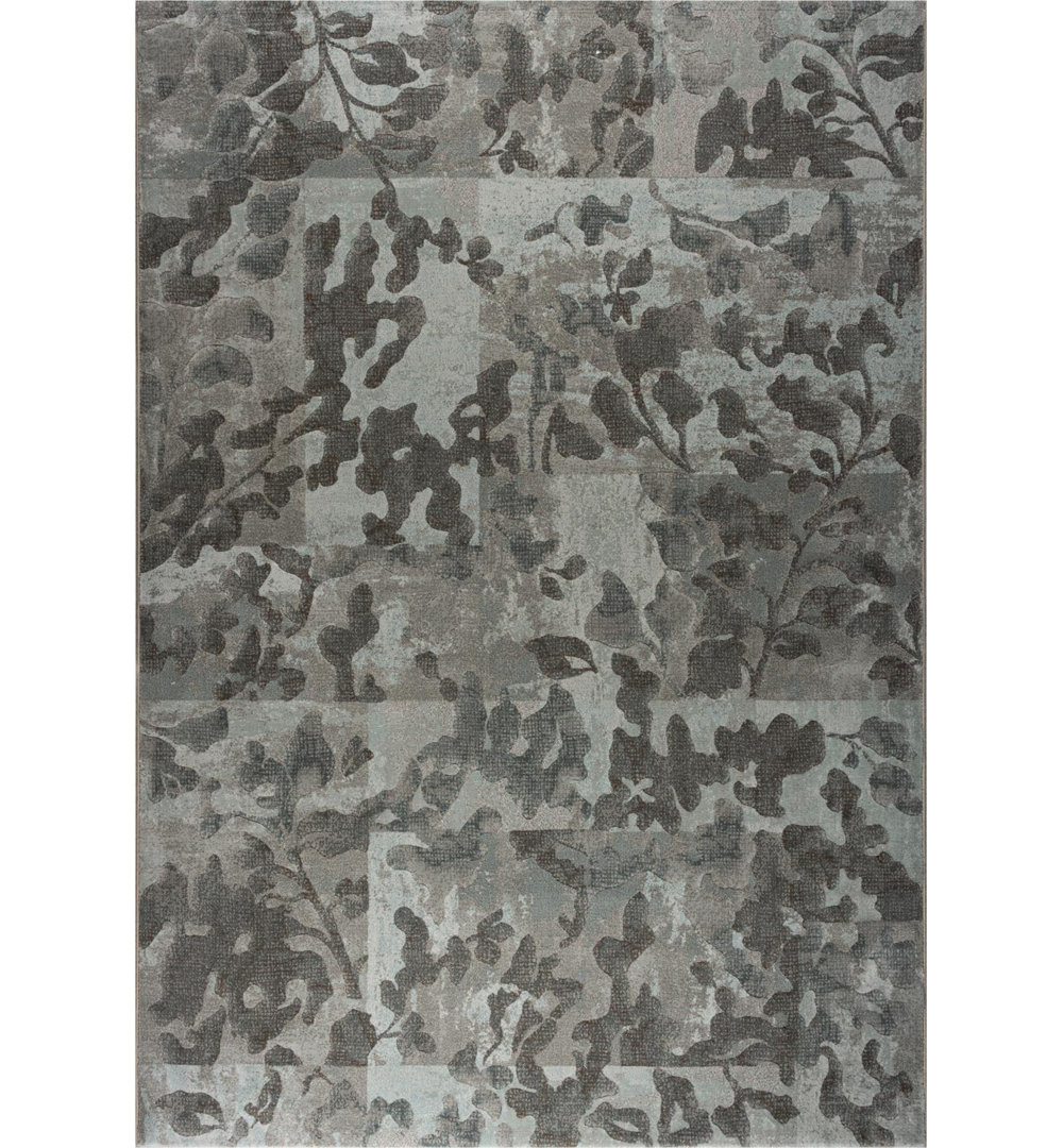 Power Loom Polypropylene Grey Rug