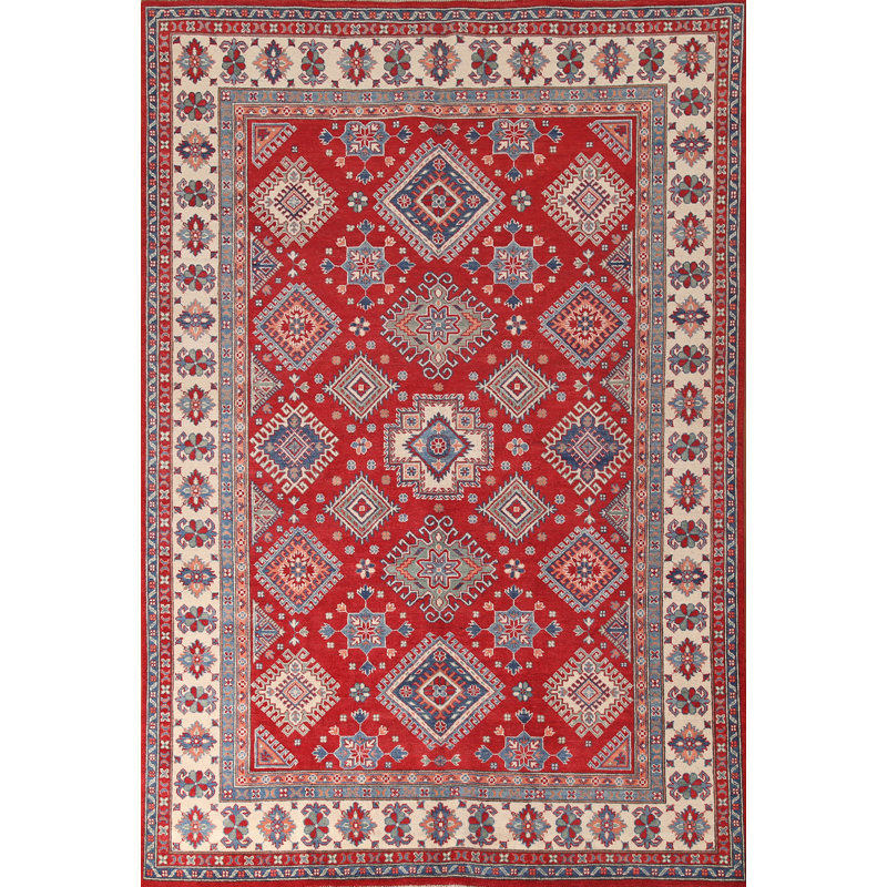 Red Kazak Handmade Area Rug
