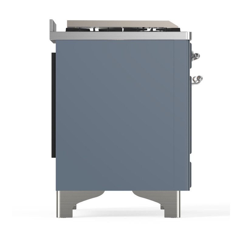 Majestic III Series 60 Inch Dual Fuel Range with 7 Sealed Burners, Griddle, Frenchtop in Antique White (Natural Gas, Copper Trim)