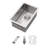 12" L x 18" W Undermount Bar Sink Single Bowl 16 Gauge Stainless Steel Bar Kitchen Sink